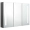 vidaXL LED Bathroom Mirror Cabinet 89x14x62 cm Grey