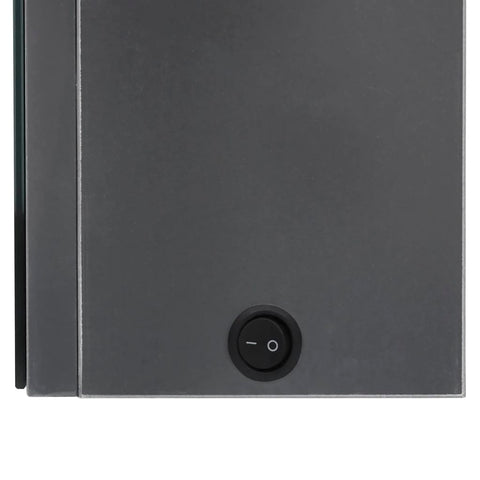 vidaXL LED Bathroom Mirror Cabinet 89x14x62 cm Shining Grey