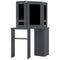 vidaXL Corner Dressing Table with LED Grey 111x54x141.5 cm
