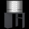 vidaXL Corner Dressing Table with LED Grey 111x54x141.5 cm