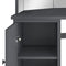 vidaXL Corner Dressing Table with LED Grey 111x54x141.5 cm