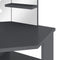 vidaXL Corner Dressing Table with LED Grey 111x54x141.5 cm