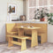 vidaXL Corner Bench REINE 151 cm Honey Brown Solid Wood Pine