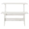 vidaXL Dining Table with Bench REINE White Solid Wood Pine