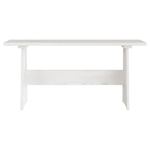 vidaXL Dining Table with Bench REINE White Solid Wood Pine