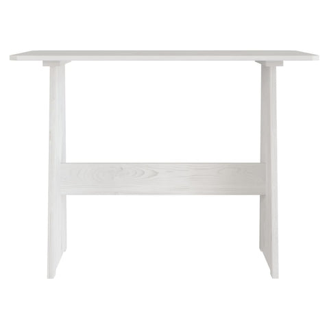 vidaXL Dining Table with Bench REINE White Solid Wood Pine