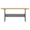 vidaXL Dining Table with Bench REINE Honey Brown&Grey Solid Wood Pine