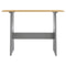 vidaXL Dining Table with Bench REINE Honey Brown&Grey Solid Wood Pine