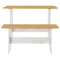vidaXL Dining Table with Bench REINE Honey Brown&White Solid Wood Pine