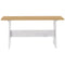 vidaXL Dining Table with Bench REINE Honey Brown&White Solid Wood Pine