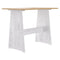 vidaXL Dining Table with Bench REINE Honey Brown&White Solid Wood Pine