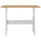 vidaXL Dining Table with Bench REINE Honey Brown&White Solid Wood Pine