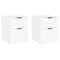 vidaXL Bedside Cabinets 2 pcs White 40x40x50 cm Engineered Wood