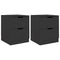 vidaXL Bedside Cabinets 2 pcs Black 40x40x50 cm Engineered Wood