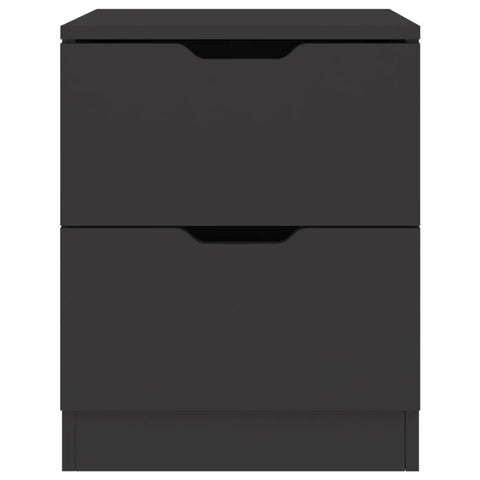 vidaXL Bedside Cabinets 2 pcs Black 40x40x50 cm Engineered Wood