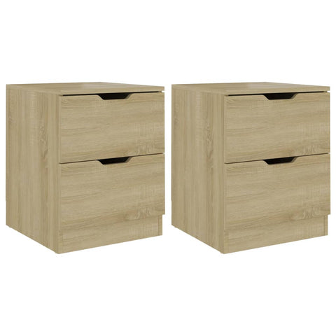 vidaXL Bedside Cabinets 2 pcs Sonoma Oak 40x40x50 cm Engineered Wood