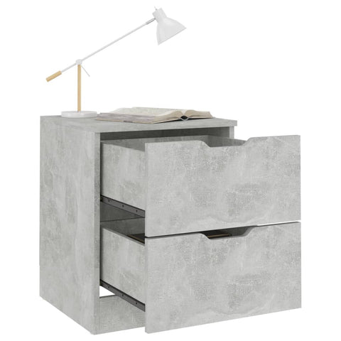 vidaXL Bedside Cabinet Concrete Grey 40x40x50 cm Engineered Wood