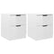 vidaXL Bedside Cabinets 2 pcs High Gloss White 40x40x50 cm Engineered Wood