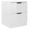vidaXL Bedside Cabinets 2 pcs High Gloss White 40x40x50 cm Engineered Wood