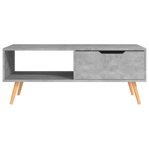 vidaXL Coffee Table Concrete Grey 100x49.5x43 cm Engineered Wood