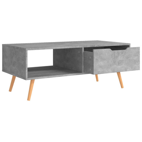 vidaXL Coffee Table Concrete Grey 100x49.5x43 cm Engineered Wood