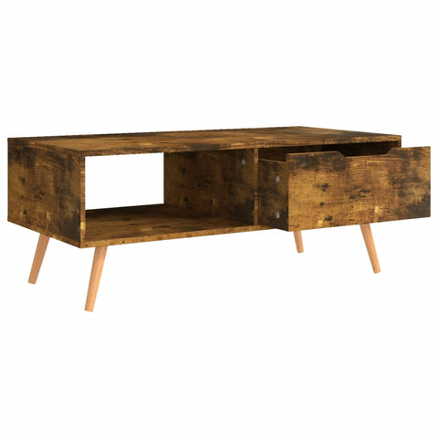 vidaXL Coffee Table Smoked Oak 100x49.5x43 cm Engineered Wood