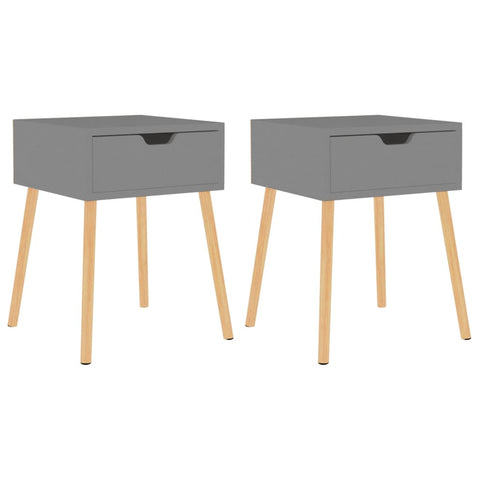 vidaXL Bedside Cabinets 2 pcs Grey 40x40x56 cm Engineered Wood