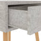 vidaXL Bedside Cabinet Concrete Grey 40x40x56 cm Engineered Wood