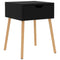 vidaXL Bedside Cabinet High Gloss Black 40x40x56 cm Engineered Wood