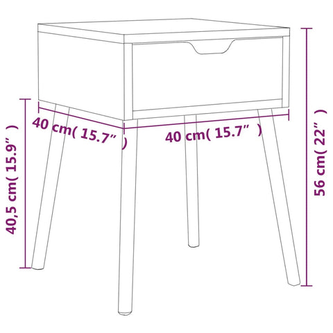 vidaXL Bedside Cabinets 2 pcs High Gloss Black 40x40x56 cm Engineered Wood