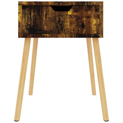vidaXL Bedside Cabinet Smoked Oak 40x40x56 cm Engineered Wood