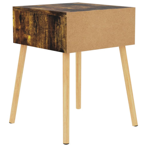 vidaXL Bedside Cabinet Smoked Oak 40x40x56 cm Engineered Wood
