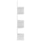 vidaXL Wall Corner Shelf White 19x19x123 cm Engineered Wood
