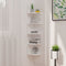vidaXL Wall Corner Shelf High Gloss White 19x19x123 cm Engineered Wood