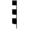 vidaXL Wall Corner Shelf High Gloss Black 19x19x123 cm Engineered Wood
