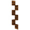 vidaXL Wall Corner Shelf Smoked Oak 19x19x123 cm Engineered Wood