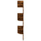vidaXL Wall Corner Shelf Smoked Oak 19x19x123 cm Engineered Wood