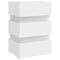 vidaXL LED Bedside Cabinet White 45x35x67 cm Engineered Wood