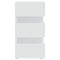 vidaXL LED Bedside Cabinet White 45x35x67 cm Engineered Wood