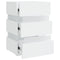 vidaXL LED Bedside Cabinet White 45x35x67 cm Engineered Wood