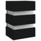 vidaXL LED Bedside Cabinet Black 45x35x67 cm Engineered Wood