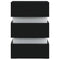 vidaXL LED Bedside Cabinet Black 45x35x67 cm Engineered Wood
