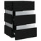 vidaXL LED Bedside Cabinet Black 45x35x67 cm Engineered Wood