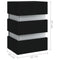 vidaXL LED Bedside Cabinet Black 45x35x67 cm Engineered Wood