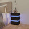 vidaXL LED Bedside Cabinet Black 45x35x67 cm Engineered Wood
