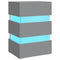 vidaXL LED Bedside Cabinet Grey 45x35x67 cm Engineered Wood