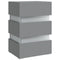 vidaXL LED Bedside Cabinet Grey 45x35x67 cm Engineered Wood