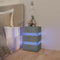 vidaXL LED Bedside Cabinet Grey 45x35x67 cm Engineered Wood