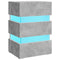 vidaXL LED Bedside Cabinet Concrete Grey 45x35x67 cm Engineered Wood