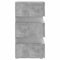 vidaXL LED Bedside Cabinet Concrete Grey 45x35x67 cm Engineered Wood